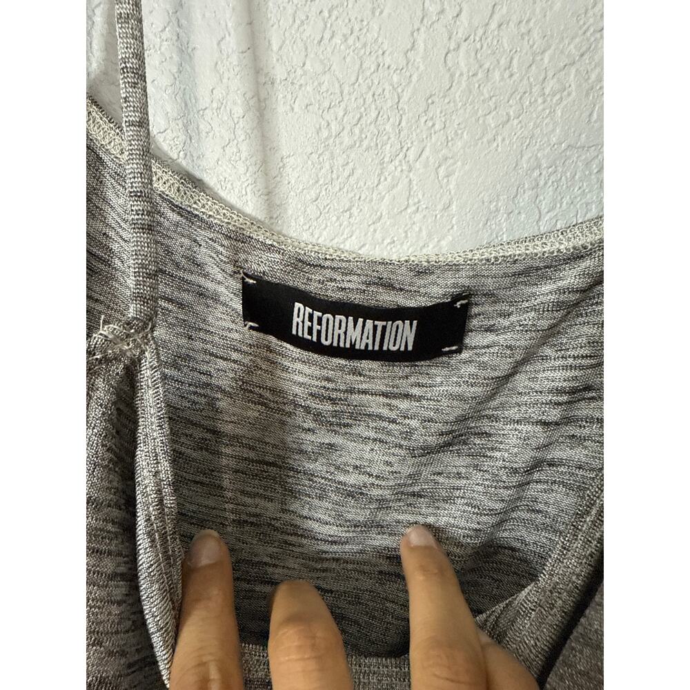 Reformation Asymmetrical Silver Dress Size Small - Picture 5 of 6